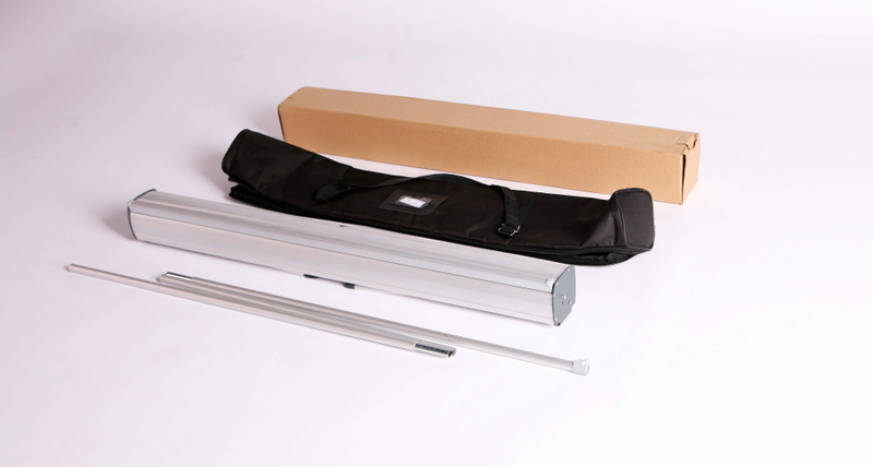 Display Golv-typ vit tyg Roll Up Banner