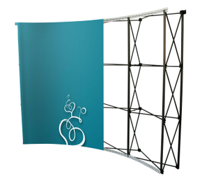 Hot sell Black magnetic Curved Pop Up Wall för mässa