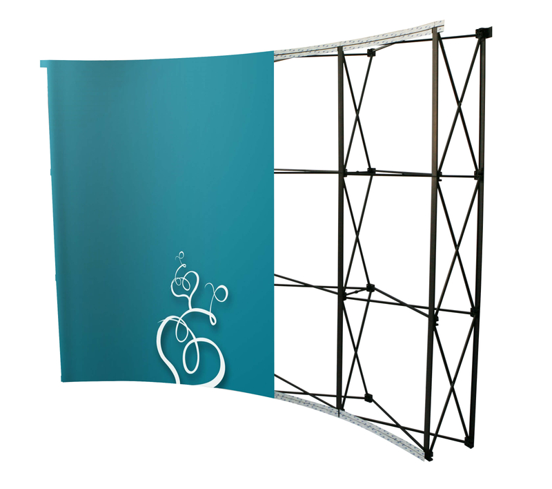 Hot sell Black magnetic Curved Pop Up Wall för mässa