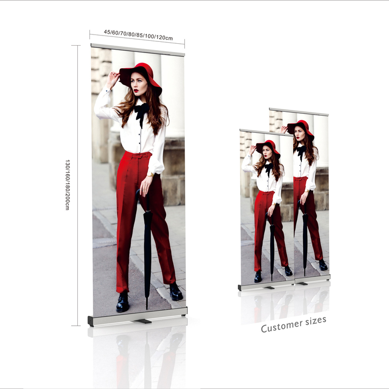 Roti Hot Sell Infällbar plastfot Roll Up Banner