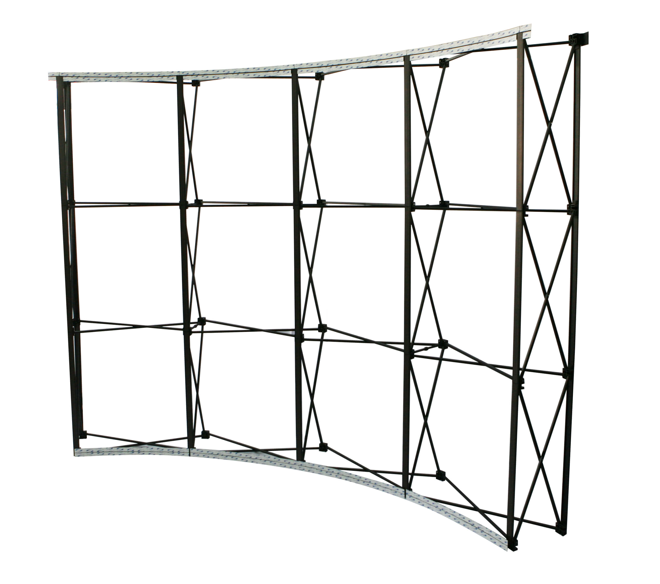 Hot sell Black magnetic Curved Pop Up Wall för mässa