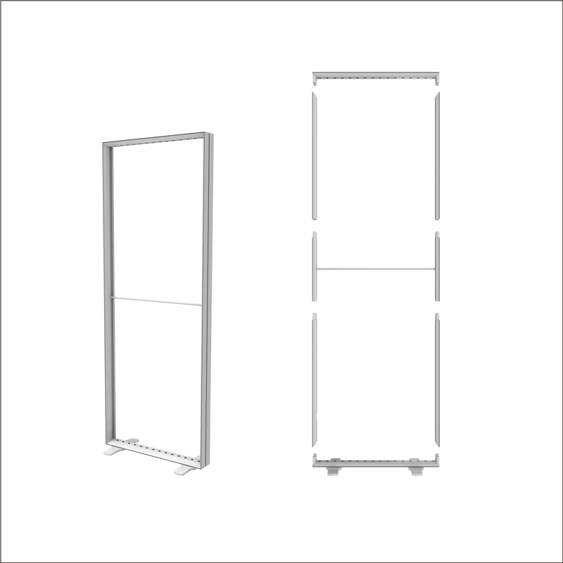 85*225cm inomhus LED-ljuslåda i aluminium för marknadsföring