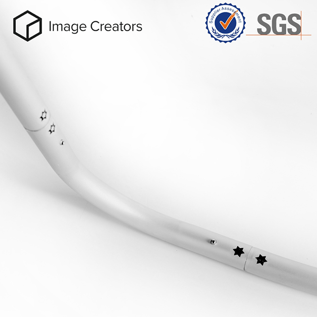Hållbara Wave Tube W Shape-displaystativ