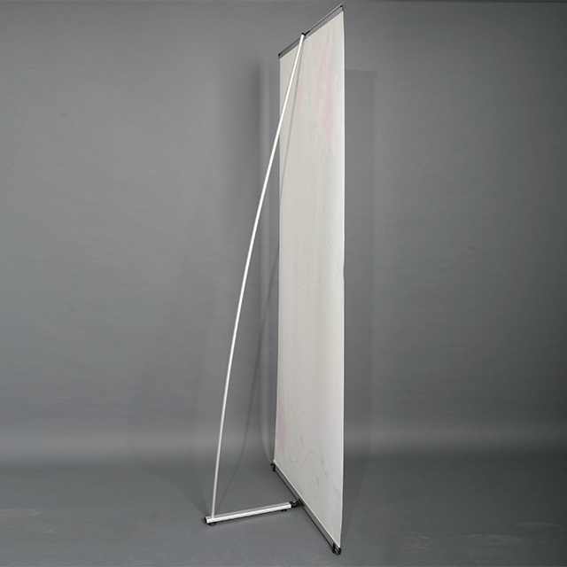 Lätt bärbar L Banner stativ display 