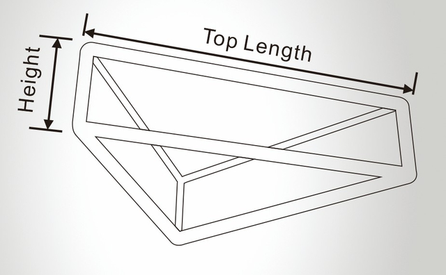 Aluminium Triangel Wave Tube Hängande skylt