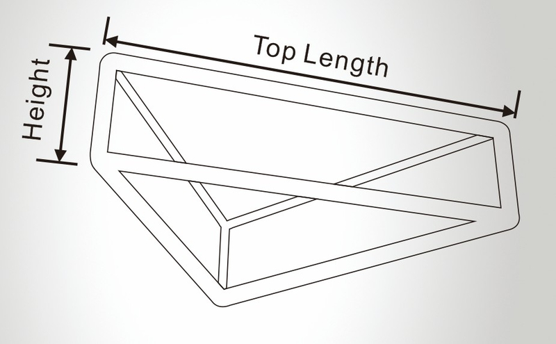 Aluminium Triangel Wave Tube Hängande skylt