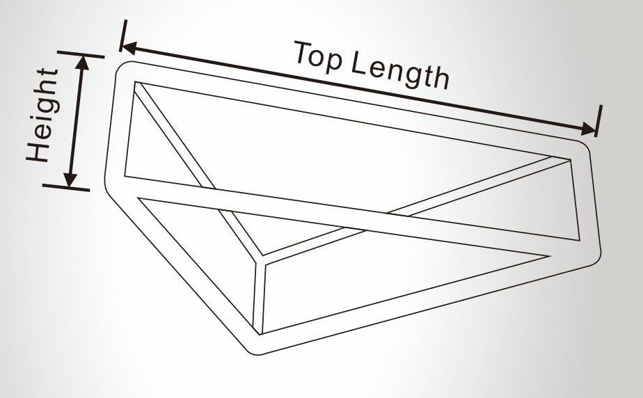 Aluminium Triangel Wave Tube Hängande skylt
