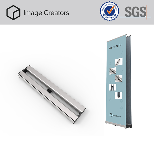  Bärbar Eco Dubbelsidig Roll Up Banner Roti i aluminium 
