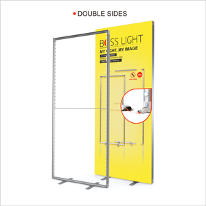 Tunn profil dubbelsidig LED-ljuslåda reklamskärmar