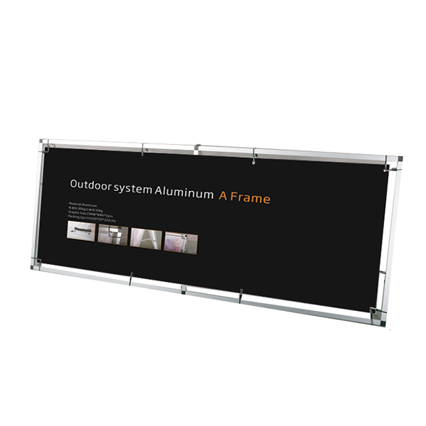 Stabilt displaystativ i aluminium A Frame 