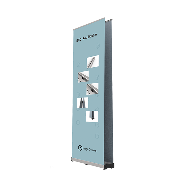  Bärbar Eco Dubbelsidig Roll Up Banner Roti i aluminium 